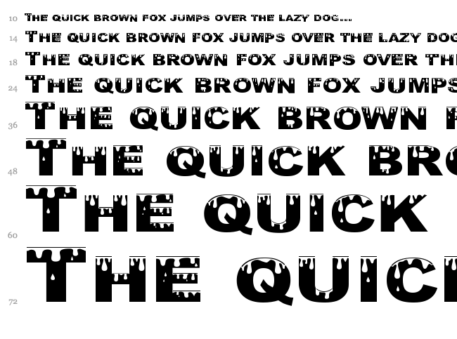Yurine Overflow font waterfall